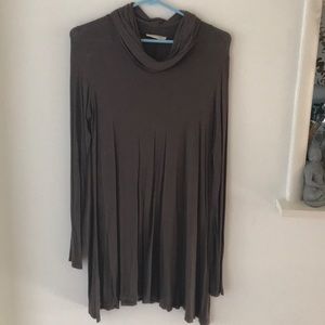 Grey long sleeve turtle neck dress